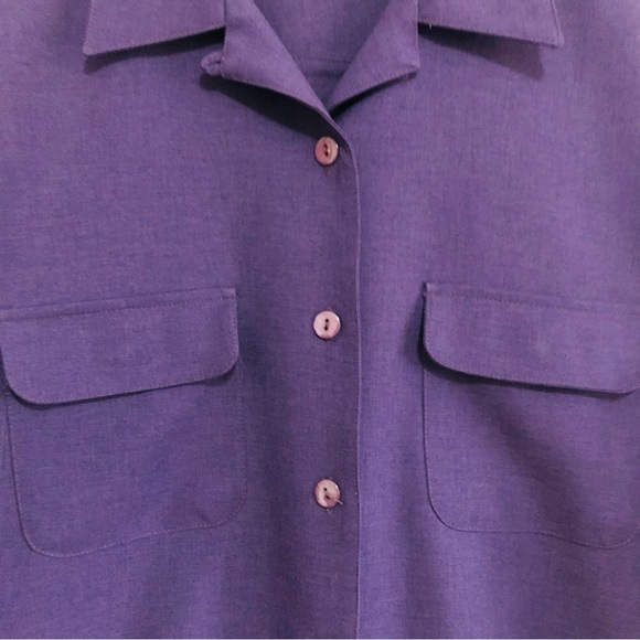VTG Royal Purple Button-Up - Picture 5 of 5
